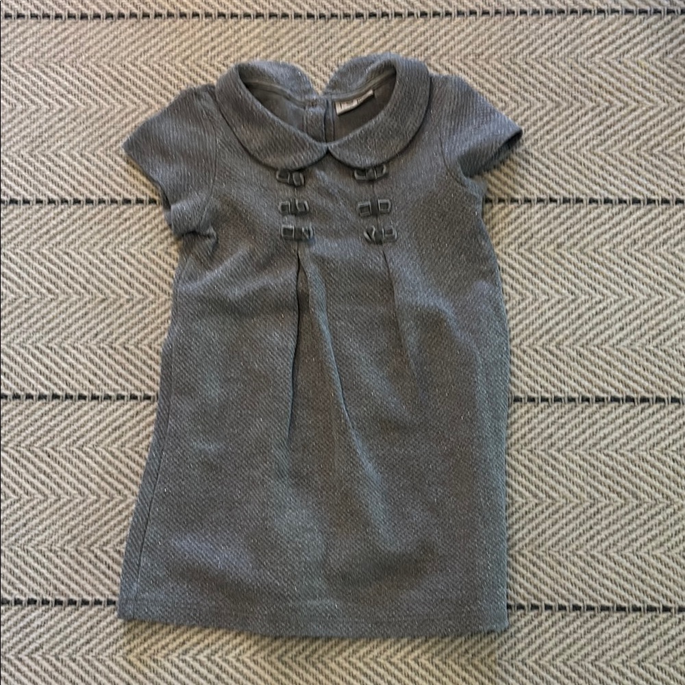 Gray Dress with Peter Pan Collar